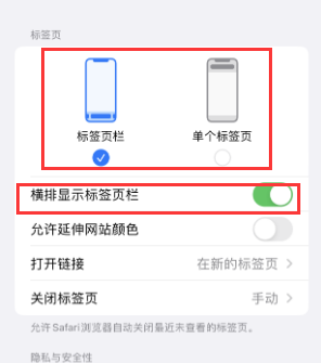 鼎湖iPhone授权维修分享Safari浏览器如何切换标签栏位置 